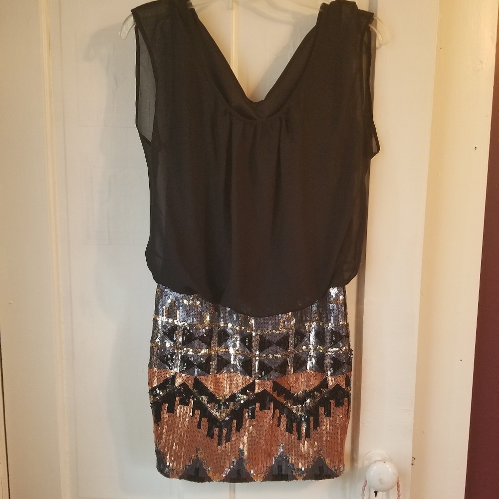 Black & sequin dress